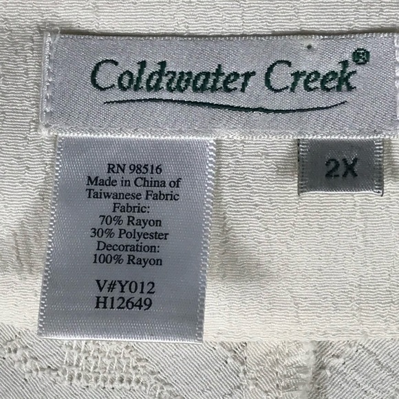 Coldwater Creek Blouse Textured button up size 2X - Picture 8 of 9